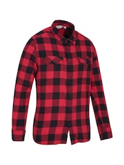 Mountain Warehouse Red and Black Trace Mens Flannel Long Sleeve Shirt - Image 2 of 2