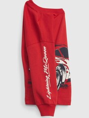 Gap Red Cars Disney Cars Long Sleeve Organic Cotton T-Shirt - Image 3 of 3