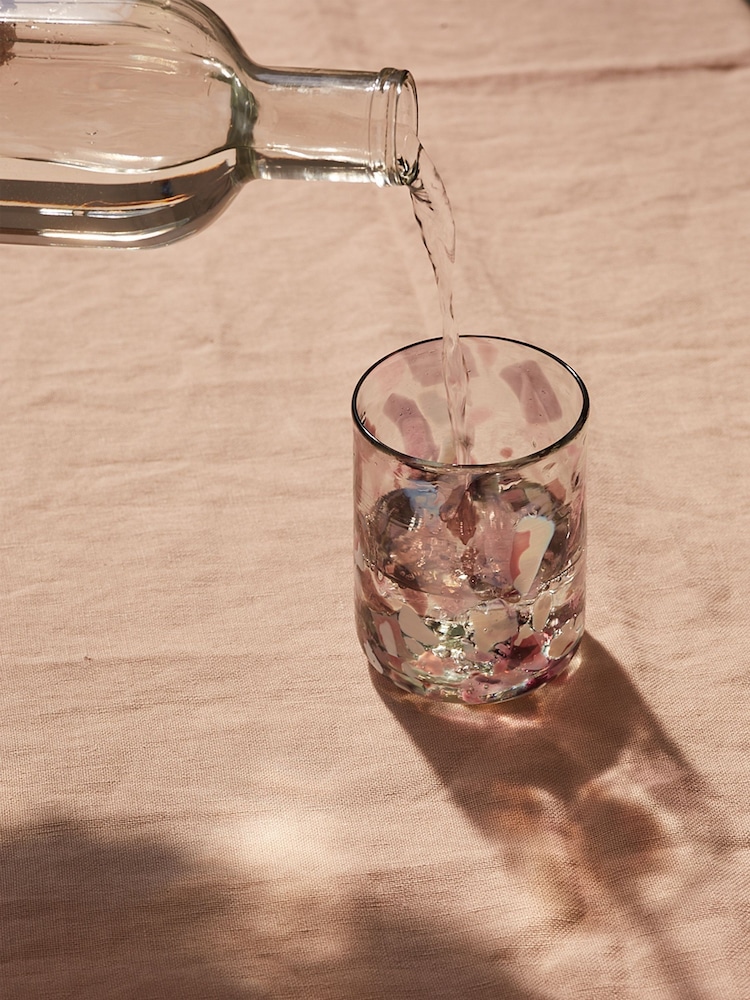 LATE AFTERNOON Morada Pink Glass Tumbler - Image 2 of 6 LATE AFTERNOON Morada Pink Glass Tumbler - Image 2 of 6