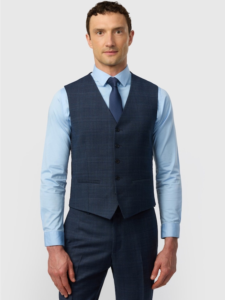 Ted Baker Tailoring Slim Fit Hopsack Check Waistcoat - Bild 1 av 2