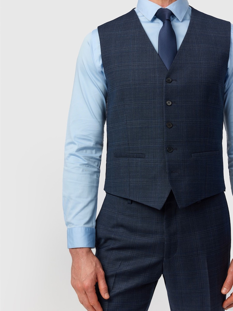 Ted Baker Tailoring Slim Fit Hopsack Check Waistcoat - Bild 2 av 2