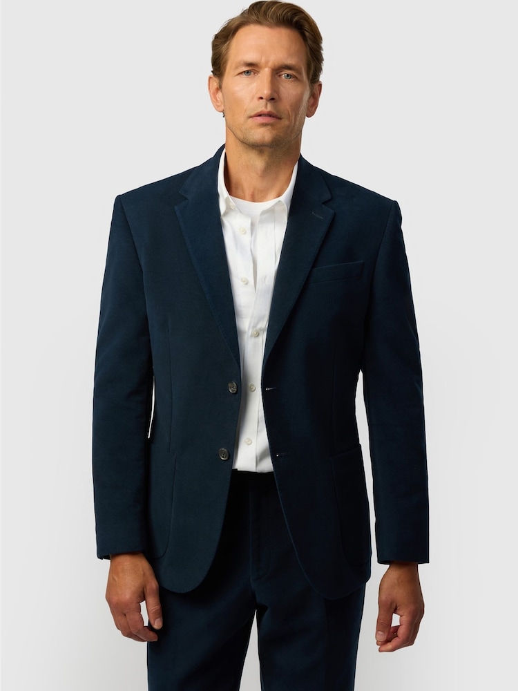 Ted Baker Tailoring Fit Navy Moleskin Jacket - Imagem 1 de 2