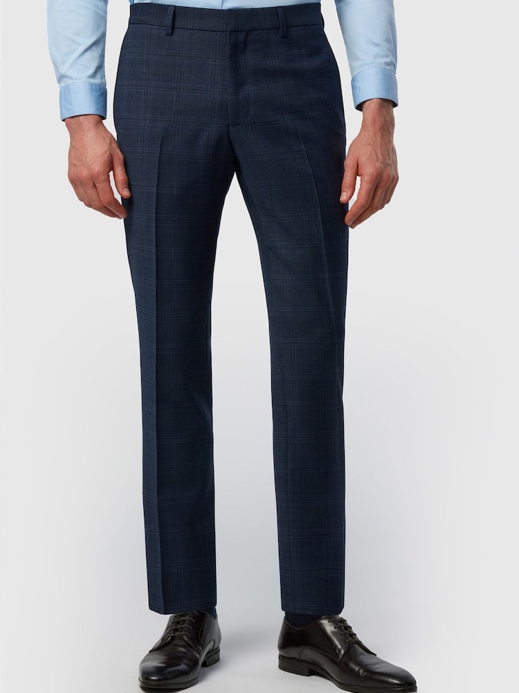 Ted Baker Tailoring Slim Fit Hopsack Check Trousers - Imaginea 1 din 2 Ted Baker Tailoring Slim Fit Hopsack Check Trousers - Imaginea 1 din 2