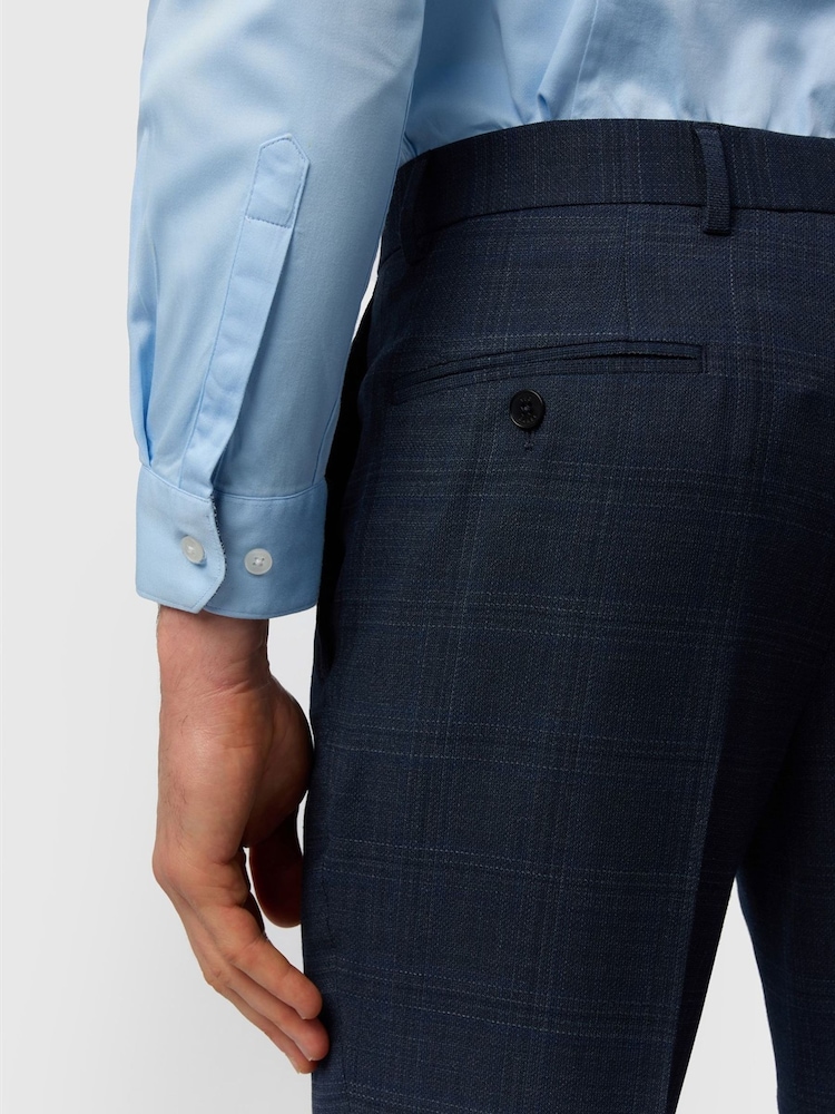 Ted Baker Tailoring Slim Fit Hopsack Check Trousers - Imaginea 2 din 2 Ted Baker Tailoring Slim Fit Hopsack Check Trousers - Imaginea 2 din 2