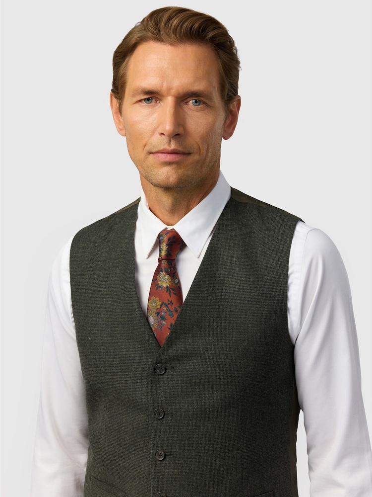 Ted Baker Tailoring Fit Texture Puppytooth Waistcoat - Attēls 2 no 2