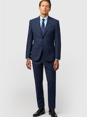 Ted Baker Tailoring Navy Blue Fit Texture Puppytooth Jacket - Image 2 of 4