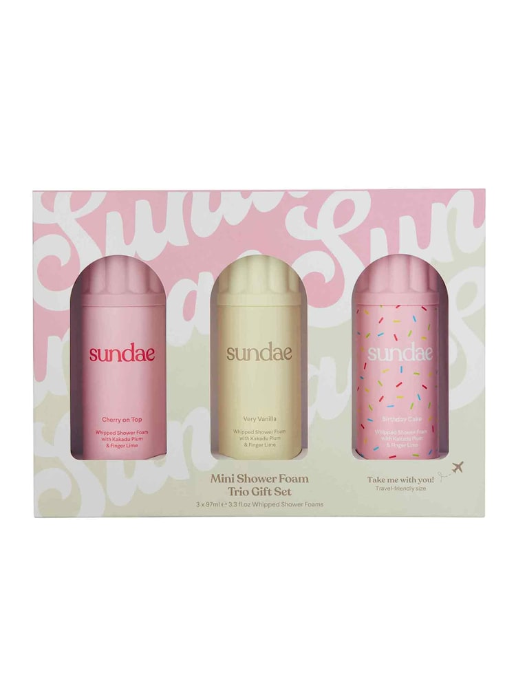 Sundae Birthday Cake Vanilla Cherry on top Mini Foam Trio Gift Set - Image 1 of 4 Sundae Birthday Cake Vanilla Cherry on top Mini Foam Trio Gift Set - Image 1 of 4