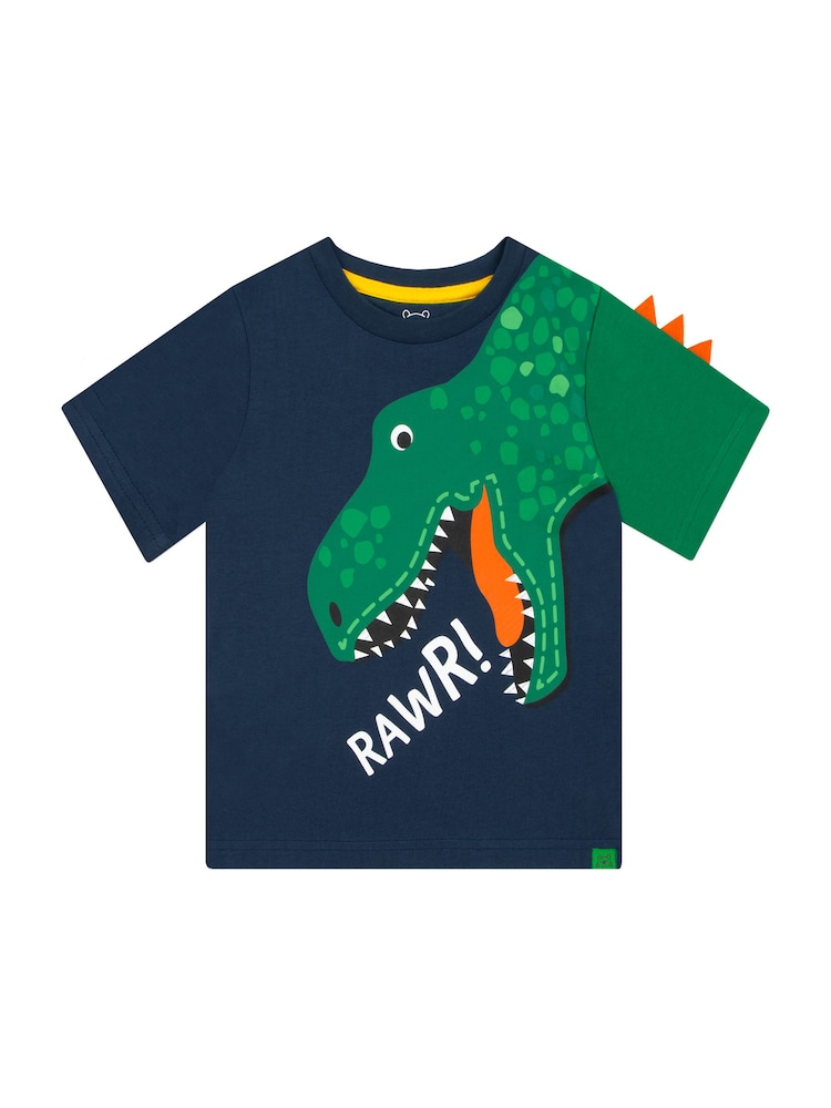 Harry Bear Blue Dinosaur T-Shirt - Image 1 of 5 Harry Bear Blue Dinosaur T-Shirt - Image 1 of 5