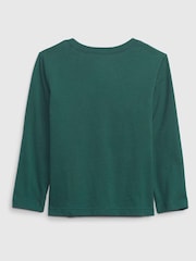Gap Dark Green Long Sleeve Crew Neck T-Shirt - Image 2 of 2