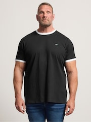 BadRhino Big & Tall Black Ringer T-Shirt - Image 1 of 4