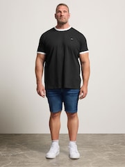BadRhino Big & Tall Black Ringer T-Shirt - Image 3 of 4