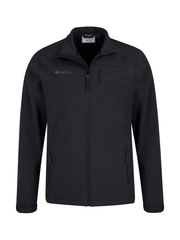 Mountain Warehouse Black Grasmere Mens Showerproof Softshell - Image 4 of 4