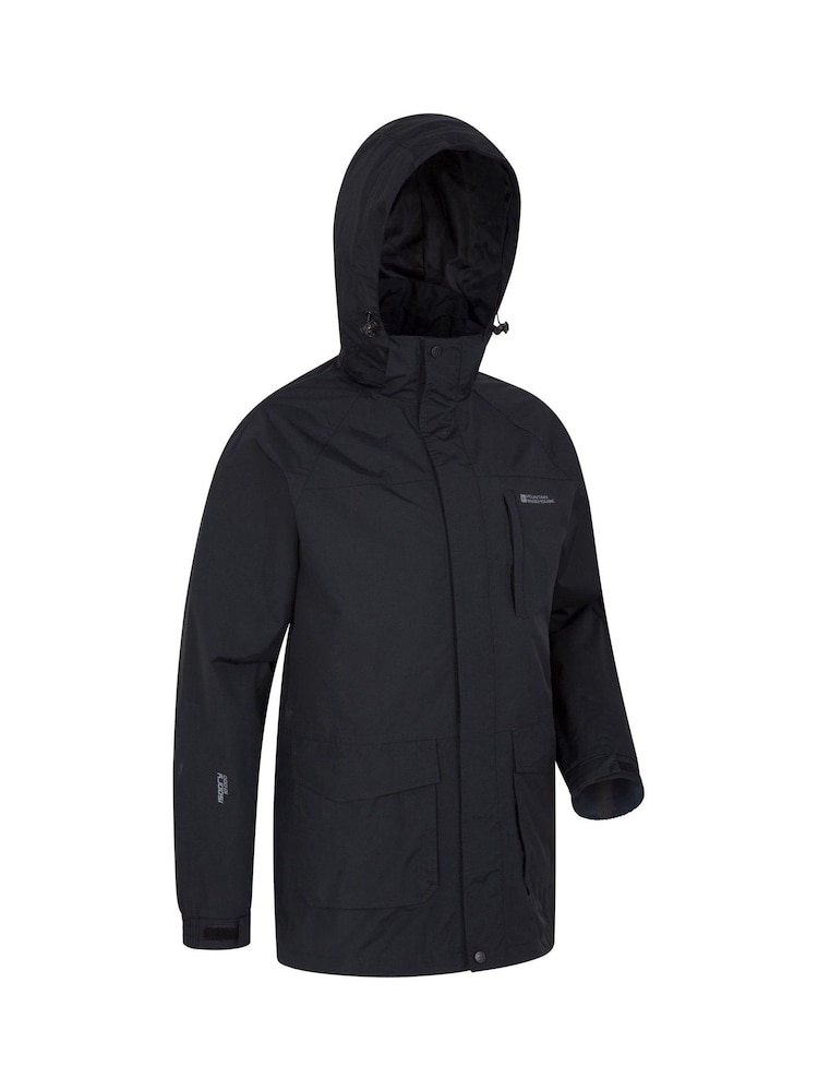 Mountain Warehouse Black Glacier Ii Extreme Mens Waterproof Long Jacket - Image 2 of 5