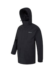Mountain Warehouse Black Glacier Ii Extreme Mens Waterproof Long Jacket - Image 3 of 5