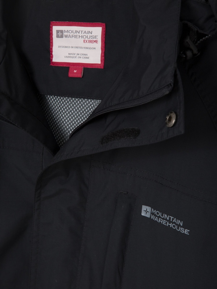 Mountain Warehouse Black Glacier Ii Extreme Mens Waterproof Long Jacket - Image 5 of 5