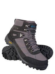 Mountain Warehouse Black and Grey Storm Mens Waterproof Isogrip Walking Boots - Image 1 of 5