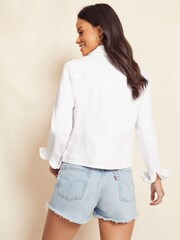 Friends Like These White Regular Fit Denim Jacket - Image 2 of 4