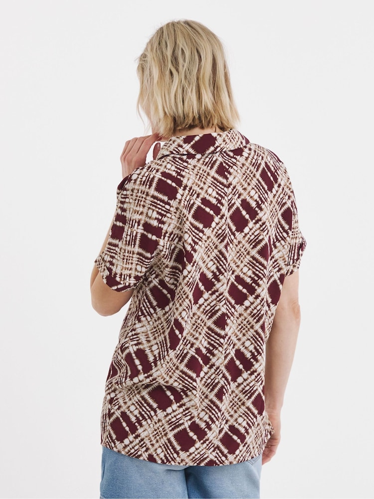 JD Williams White Collar Detail Short Sleeve Tunic Top - Image 2 of 4