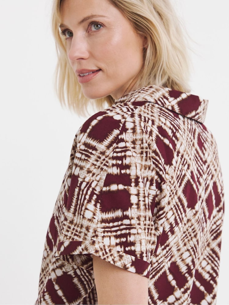 JD Williams White Collar Detail Short Sleeve Tunic Top - Image 4 of 4