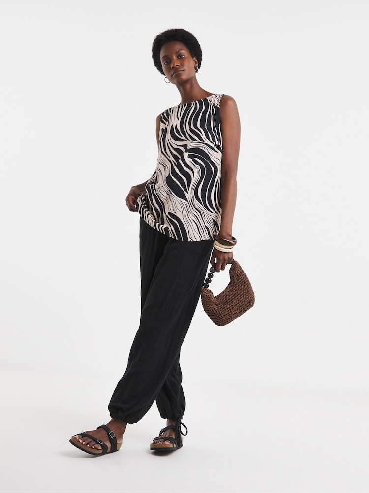 JD Williams White Linen Mix Sleeveless Shell Top - Image 1 of 4 JD Williams White Linen Mix Sleeveless Shell Top - Image 1 of 4