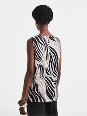 JD Williams White Linen Mix Sleeveless Shell Top - Image 2 of 4