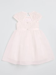 Lipsy Ivory Organza Embroidery Occasion Dress (0mths-6yrs) - Image 4 of 4