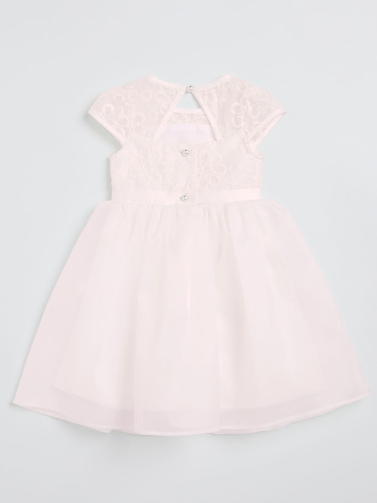Lipsy Ivory Organza Embroidery Occasion Dress (0mths-6yrs) - Image 4 of 4