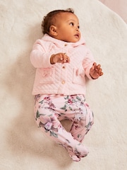 Lipsy Pink Quilted Jacket (0-6yrs) - Image 4 of 6
