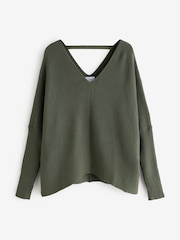 Style Cheat Ella V Neck Jumper - Attēls 4 no 4