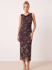 Style Cheat Velvet Mesh Assymetric Dress - Attēls 1 no 5
