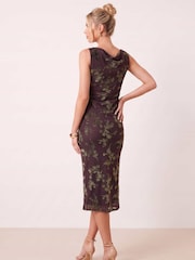 Style Cheat Velvet Mesh Assymetric Dress - Attēls 2 no 5