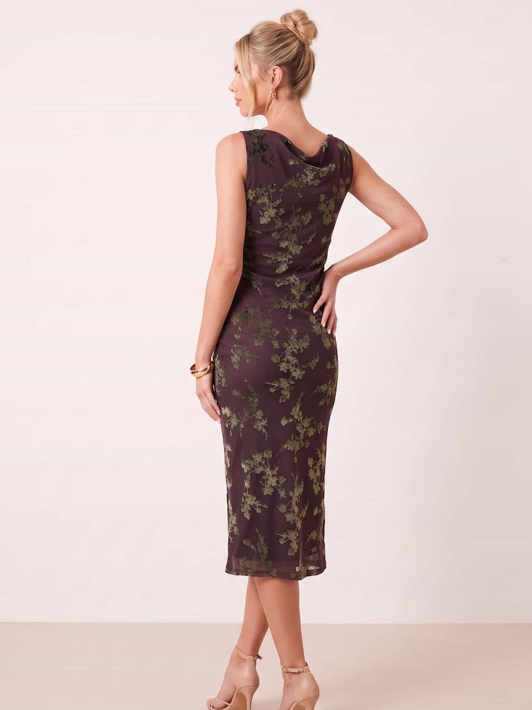 Style Cheat Velvet Mesh Assymetric Dress - Attēls 2 no 5