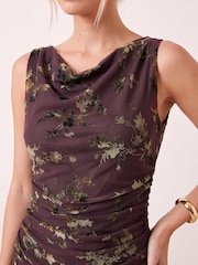 Style Cheat Velvet Mesh Assymetric Dress - Attēls 4 no 5