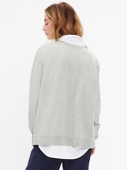 Gap Grey Metallic Logo Crew Neck Sweatshirt - Image 2 of 4