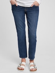 Gap Dark Wash Blue Maternity True Waistband Full Panel Vintage Slim Jeans - Image 1 of 1