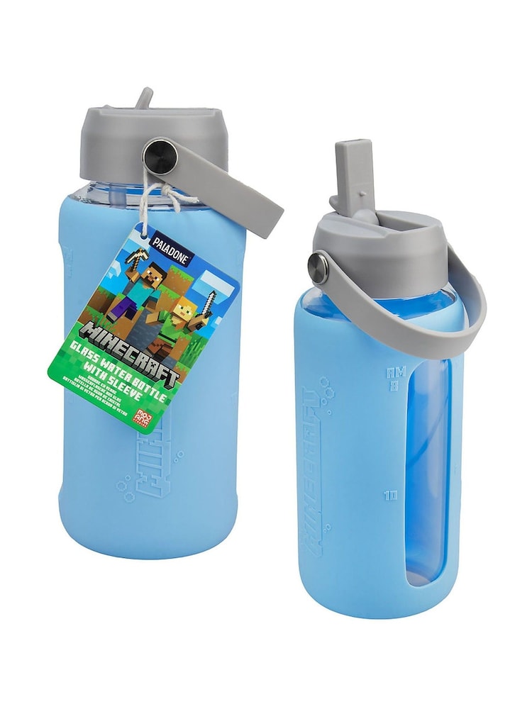 Paladone Multicolor Minecraft Axolotl Glass Water Bottle - Image 2 of 5 Paladone Multicolor Minecraft Axolotl Glass Water Bottle - Image 2 of 5
