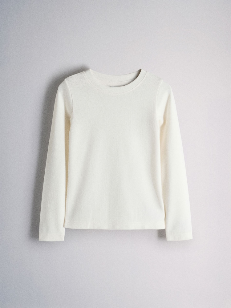 The Set 3 Pack Thermal Pointelle Jersey Long Sleeve T-Shirts White - Image 2 of 6