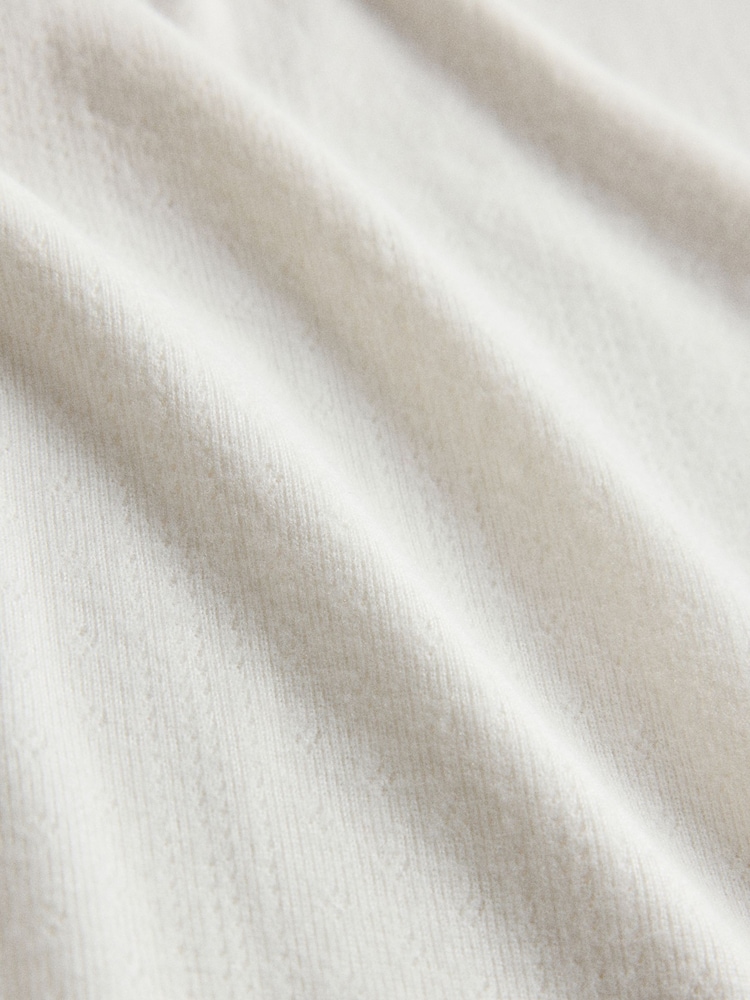 The Set 3 Pack Thermal Pointelle Jersey Long Sleeve T-Shirts White - Image 6 of 6
