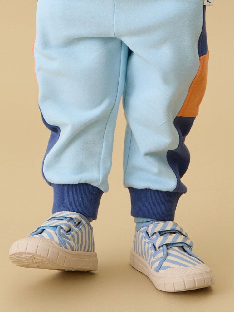 KIDLY by MORI Blue Cotton Canvas Trainers With Easy Adjust Straps - Image 2 of 5