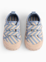 KIDLY by MORI Blue Cotton Canvas Trainers With Easy Adjust Straps - Image 5 of 5