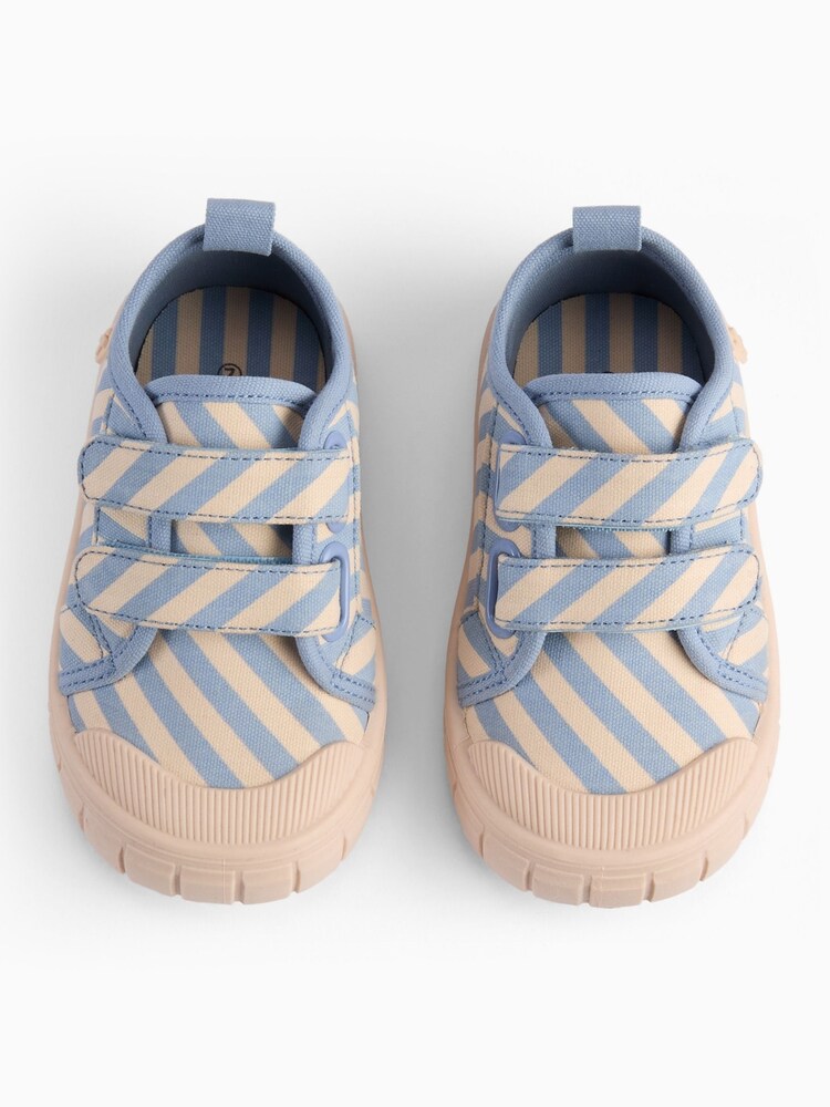 KIDLY by MORI Blue Cotton Canvas Trainers With Easy Adjust Straps - Image 5 of 5