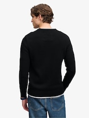 Superdry Black Cotton Jumper - Image 2 of 6