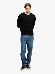 Superdry Black Cotton Jumper - Image 4 of 6