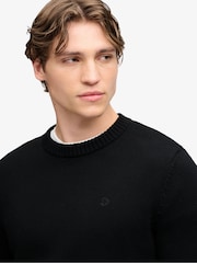 Superdry Black Cotton Jumper - Image 5 of 6