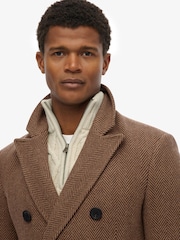 Superdry Brown Merchant Town Coat - Image 6 of 8