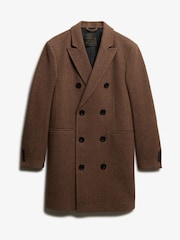 Superdry Brown Merchant Town Coat - Image 7 of 8