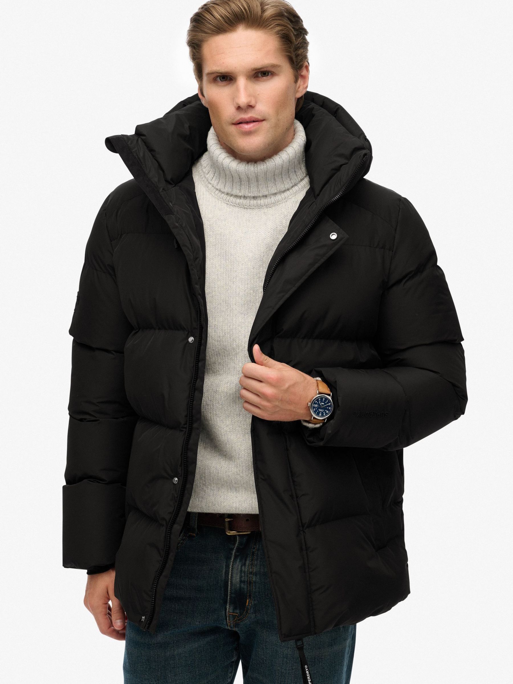 Superdry Men's Black Down Jacket - Image 3