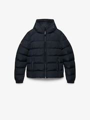 Superdry Blue Hooded Sports Puffer Jacket - Image 6 of 7