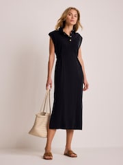 Mint Velvet Blue Utility Midi Dress - Image 3 of 7