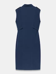 Mint Velvet Blue Utility Midi Dress - Image 7 of 7